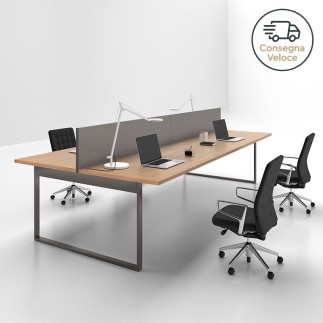 Scrivania Co-Working 4 Posti – Pigreco Loop | Martex