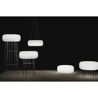 Lampada da Terra con Base in Ferro Verniciato - Elly | Lyxo