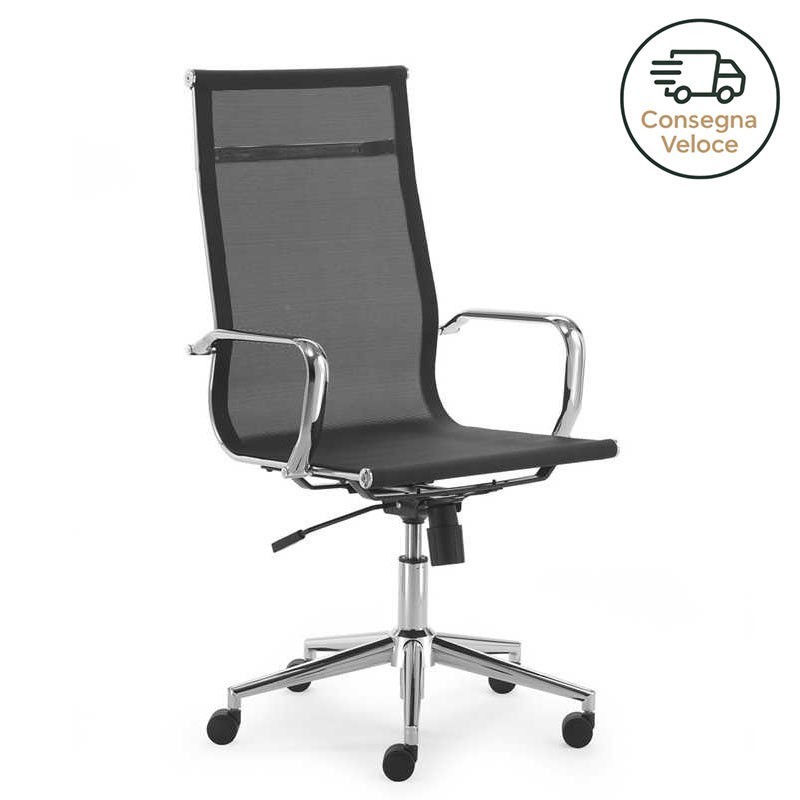 Swivel Chair in Eco-leather or Mesh – Zeus H | MSTYLE