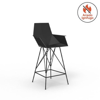 High Stool with Armrest - Faz | Vondom
