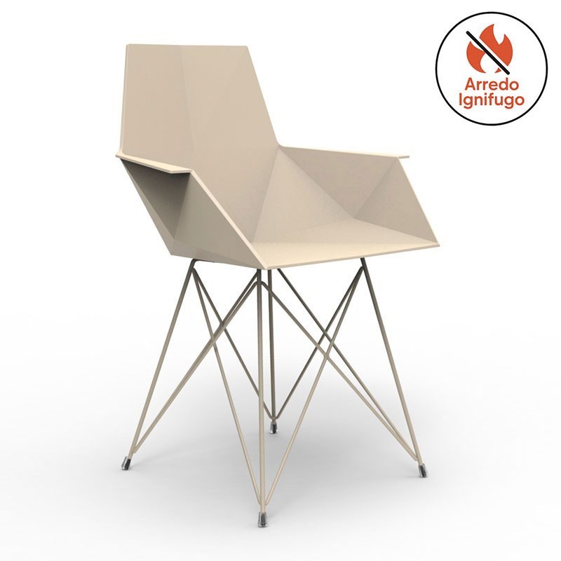 Outdoor Chair with Armrests - Faz | Vondom