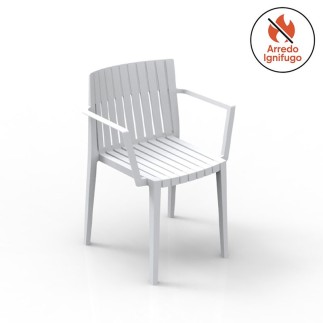 Stackable Chair with Armrests - Spritz | Vondom