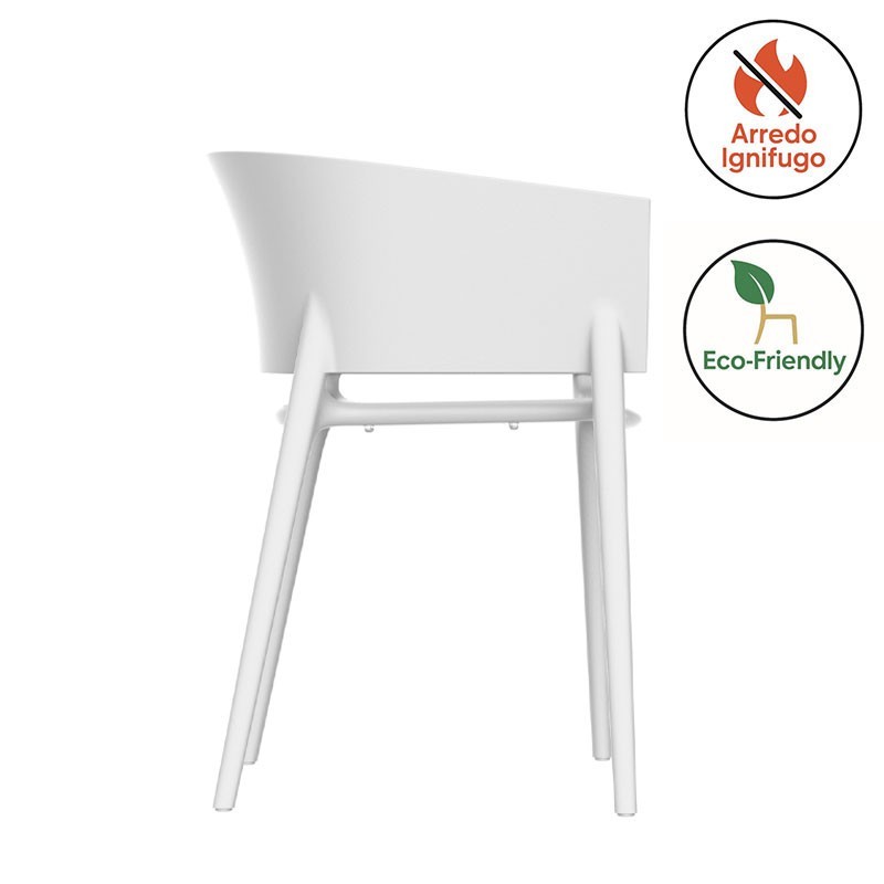 Outdoor Chair with Armrests - Africa | Vondom
