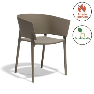 Outdoor Chair with Armrests - Africa | Vondom