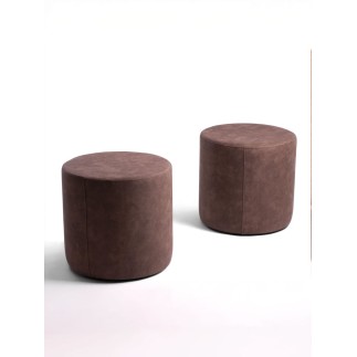 Outdoor Rounded Padded Ottoman - Tape | Spouf
