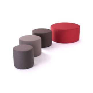 Outdoor Rounded Padded Ottoman - Tape | Spouf