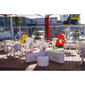 Outdoor Bench for Lounge Area – Boomerang Outdoor | Spouf