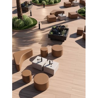Outdoor Bench for Lounge Area – Boomerang Outdoor | Spouf