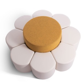 Upholstered Pouf Set with Table for Children - Camomilla | Spouf