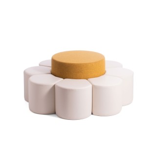 Upholstered Pouf Set with Table for Children - Camomilla | Spouf