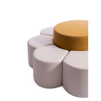 Set di Pouf Imbottiti con Tavolino per Bambini - Camomilla | Spouf