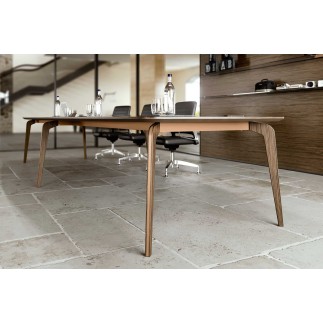 Table with Woodden Top for Meeting Room - Blade X | Alea