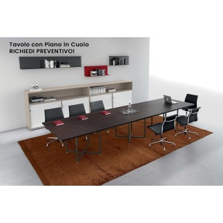Tavolo Meeting Rettangolare con Gambe a Croce - Ibis