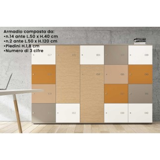 Armadio Casellario Componibile per Ufficio - Lato | Alea