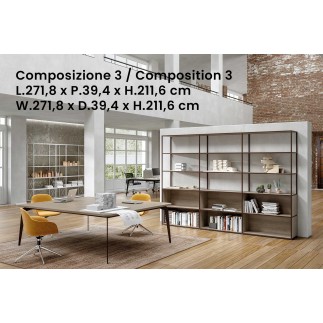 Libreria Componibile Stile Industriale - Q18 | Alea