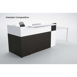 Bancone Reception Lineare con Mensola - Philo | Alea