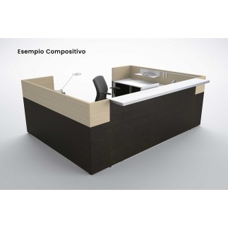 Linear Reception Desk with Shelf – Philo | Alea