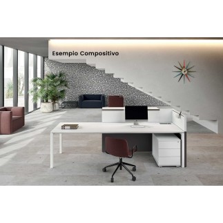 Bancone Reception Lineare con Mensola - Philo | Alea