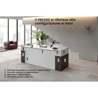 Linear Reception Desk with Shelf – Philo | Alea
