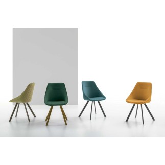 Sedia di Design in Metallo e Tessuto - Bilbao | Target Point