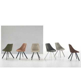 Sedia di Design in Metallo e Tessuto - Bilbao | Target Point