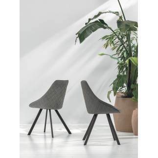 Sedia di Design in Metallo e Tessuto - Bilbao | Target Point