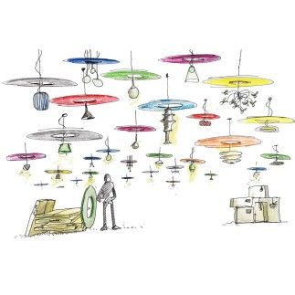 Pannello Acustico a Soffitto con o senza Lampada - Giotto Ceiling | Caimi