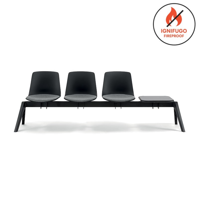 Panca con Seduta Imbottita su Trave - Java Cover Bench | Nahu