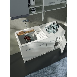 Cabinet Washtub with Laundry Basket - Lindo | Colavene