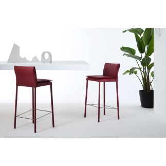 Covered Stool with Footrest - Agata Deluxe