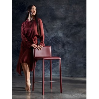 Sgabello di Design in Cuoio - Agata | Julia Italia