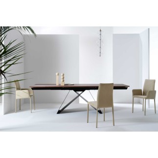 Leather chair with high backrest - Agata | Julia Italia