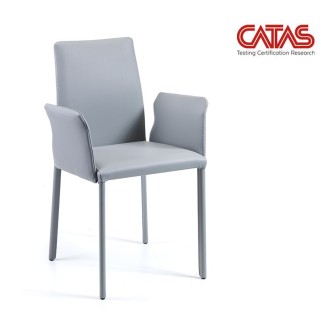 Leather chair with armrests  - Agata Bassa | Julia Italia