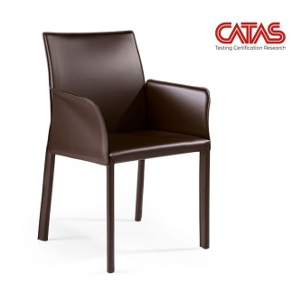 Chair with armrests in Eco-leather - Agata Large BR | Julia Italia