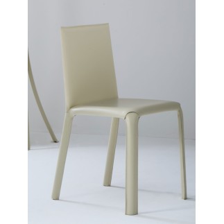 Jenia leather chair with low backrest - Chairs - ISA Project