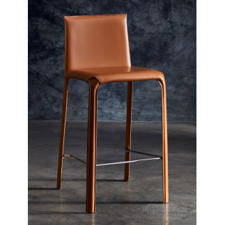 Julia Stool in Leather - Jenia | Julia Italia