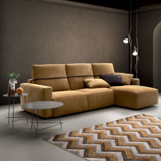 3-Seat Sofa with Chaise Longue - Deep Real BR19 | Samoa Divani