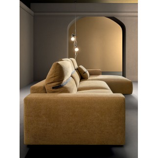 3-Seat Sofa with Chaise Longue - Deep Real BR19 | Samoa Divani