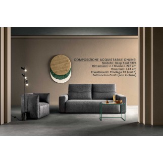 Padded Fabric Sofa - Deep Real BR24
