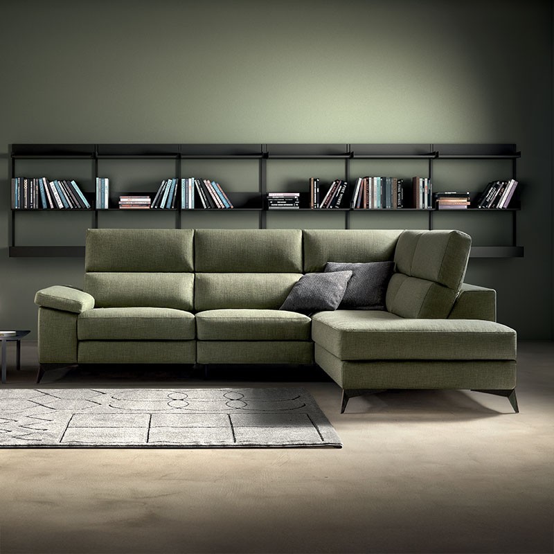 Corner Sofa with Pull Out Seat - Space Look N°2 | Samoa Divani