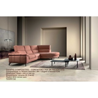 Corner Sofa with Pull Out Seat - Space Look N°2 | Samoa Divani