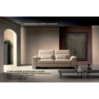 Divano di Design Rivestito - Space Vision