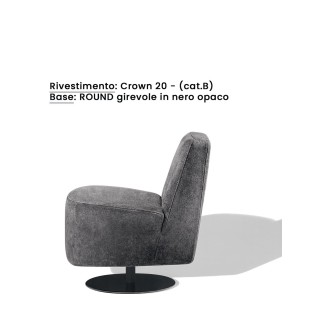 Modern Living Room Armchair in Fabric - Dory | Samoa Divani