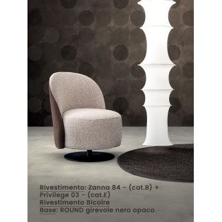 Modern Design Armchair in Fabric - Ebe