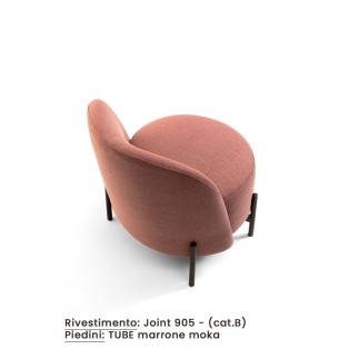 Modern Design Armchair in Fabric - Ebe | Samoa Divani