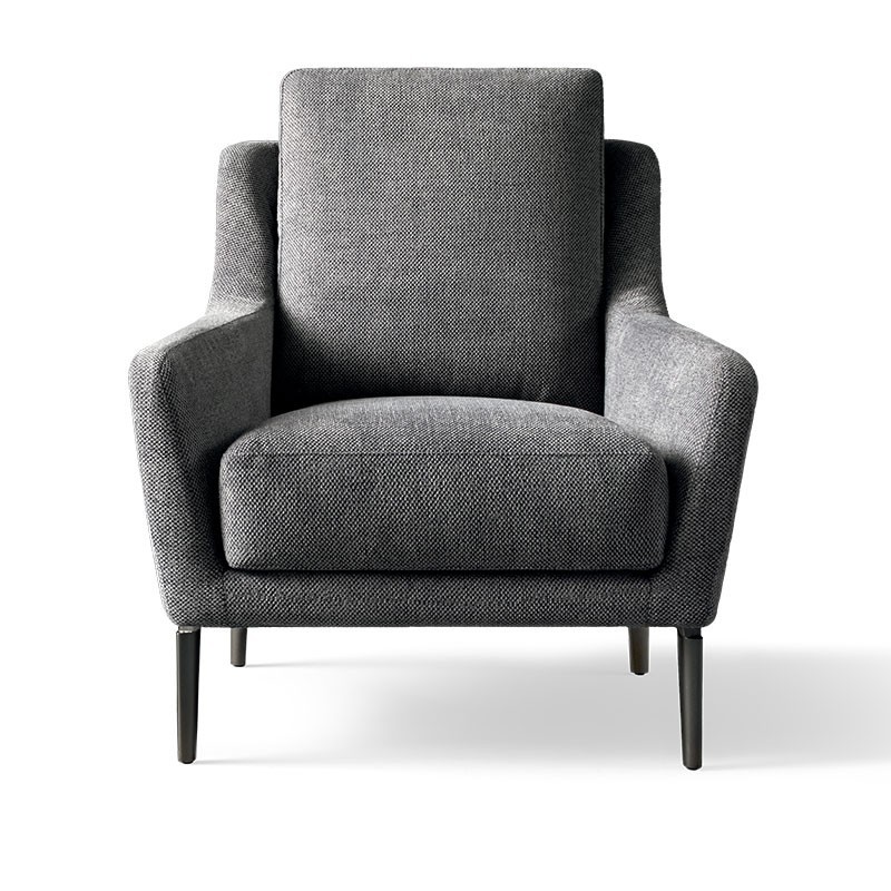Upholstered Armchair with Armrests and High Backrest - Enie | Samoa Divani