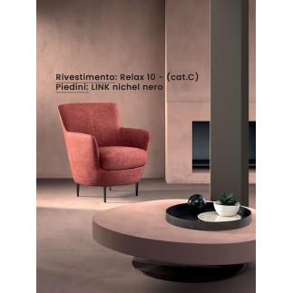 Poltrona Comoda di Design con Schienale e Braccioli - Moon