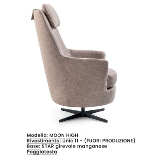 Poltrona Comoda di Design con Braccioli - Moon | Samoa Divani