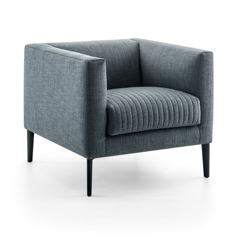 Poltrona Quadrata di Design con Braccioli - Synthesis | Samoa Divani