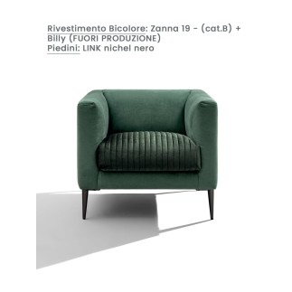 Square Design Armchair with Armrests - Synthesis